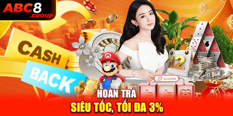 Hoàn trả siêu tốc, tối đa 3%